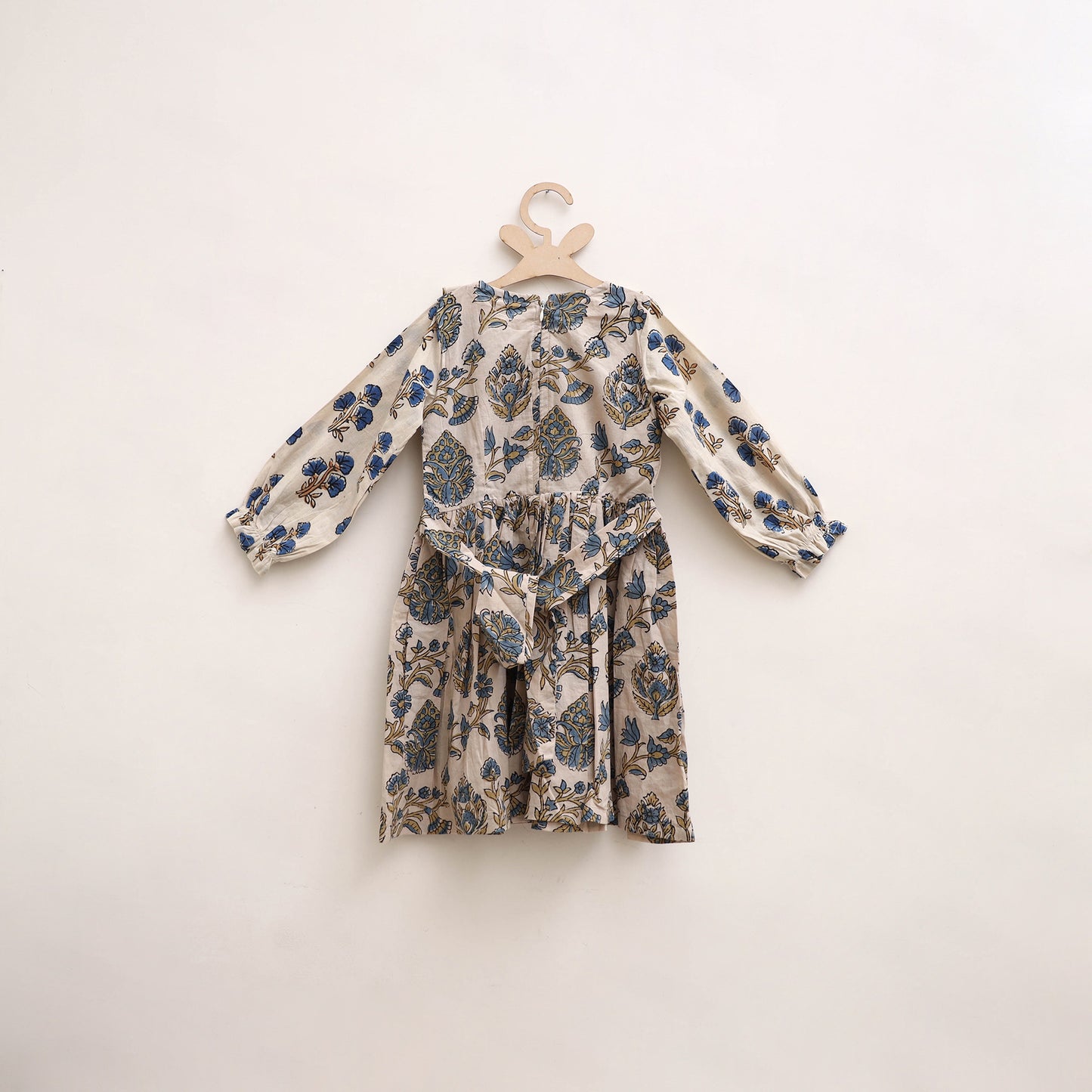 Pure Cotton Girls Frock Dress in Ajrakh Block Print (3-4 Years) 35