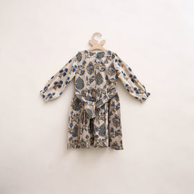 Pure Cotton Girls Frock Dress in Ajrakh Block Print (3-4 Years) 35