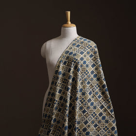 Ajrakh Hand Block Print Natural Dyed Cotton Lycra Fabric 03
