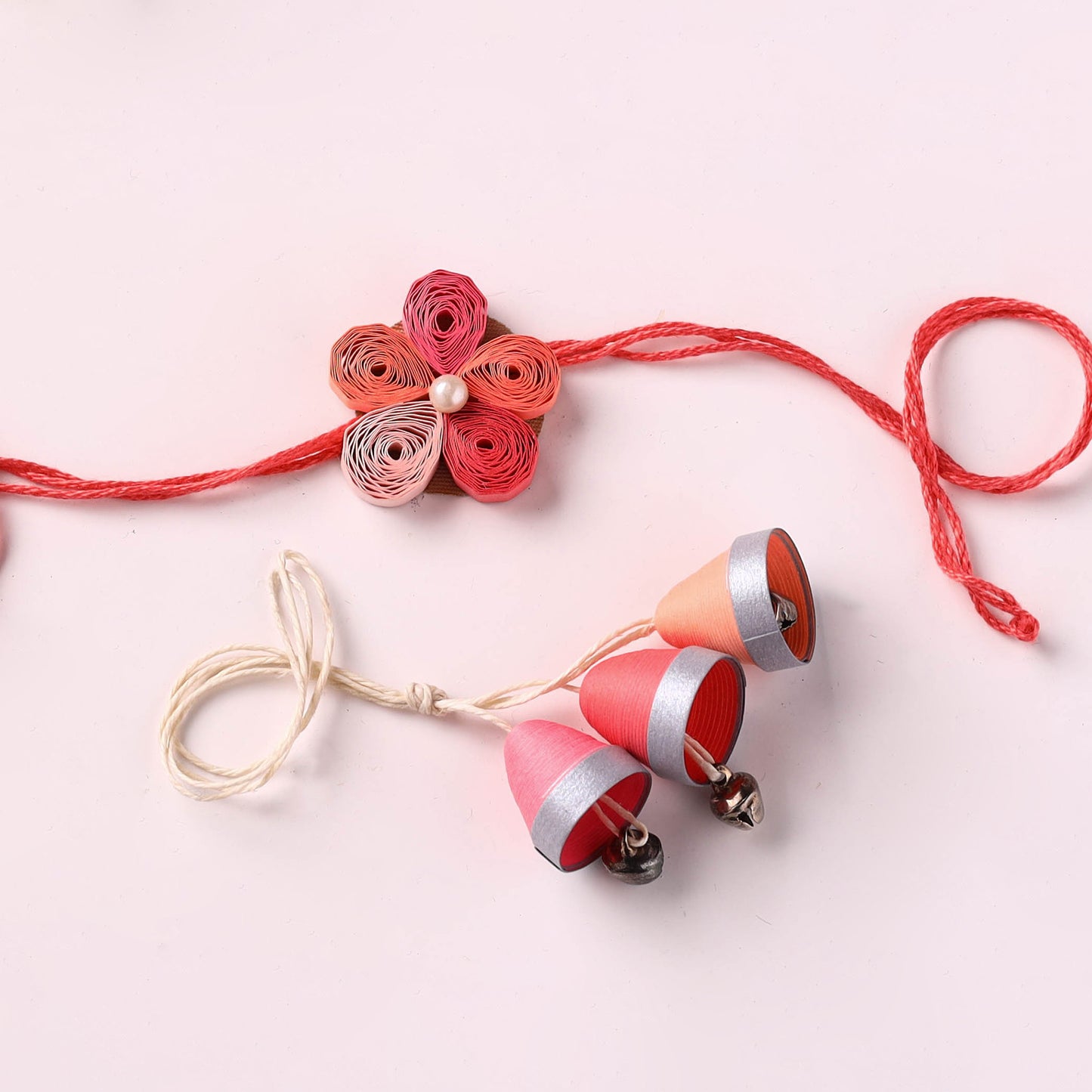 Flower - Handmade Paper Quilling Rakhi & Lumba Set 56