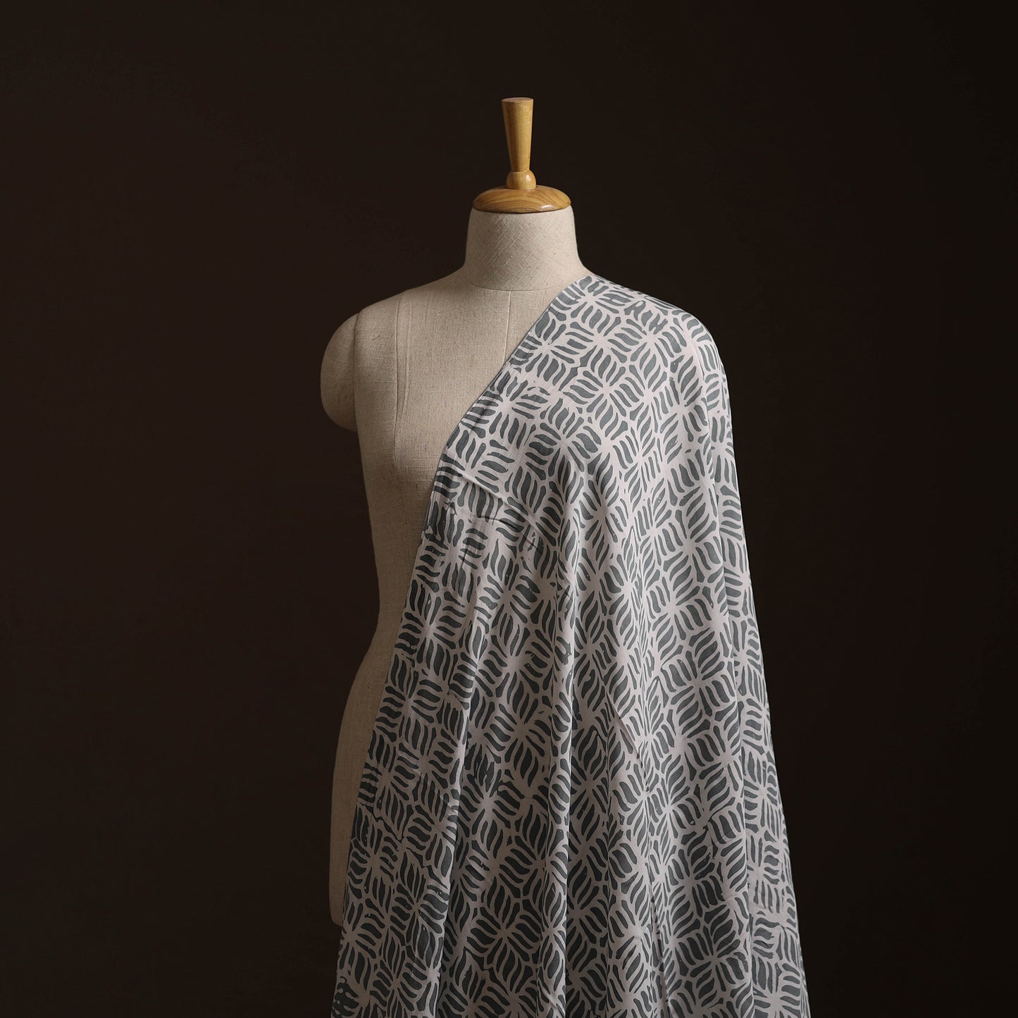 Kutch Hand Block Batik Print Modal Silk Fabric 10