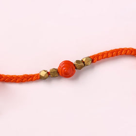 Tribal Odisha Dokra Brass & Threadwork Rakhi 07