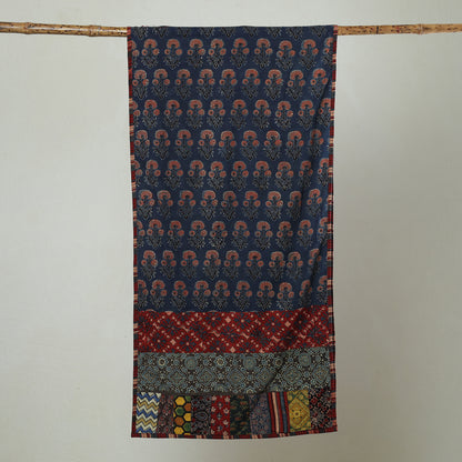 Multicolor - Patchwork Cotton Stole in Ajrakh Block Prints 06