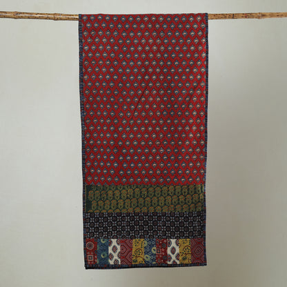 Multicolor - Patchwork Cotton Stole in Ajrakh Block Prints 04