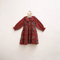 Pure Cotton Girls Frock Dress in Ajrakh Block Print (3-4 Years) 40