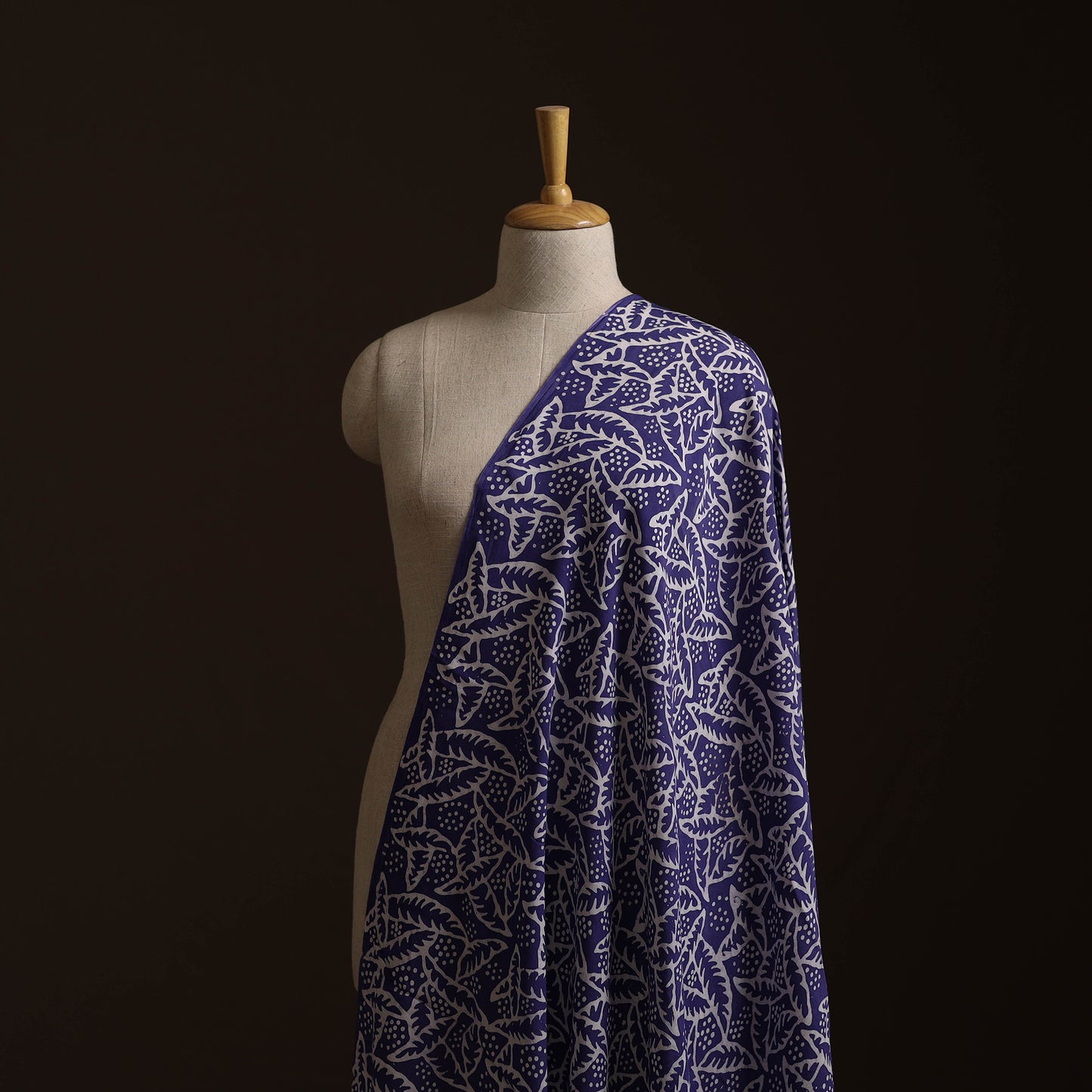 Kutch Hand Block Batik Print Modal Silk Fabric 04