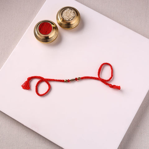 Tribal Dokra Craft Brass & Threadwork Rakhi 44
