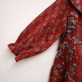 Pure Cotton Girls Frock Dress in Ajrakh Block Print (3-4 Years) 40