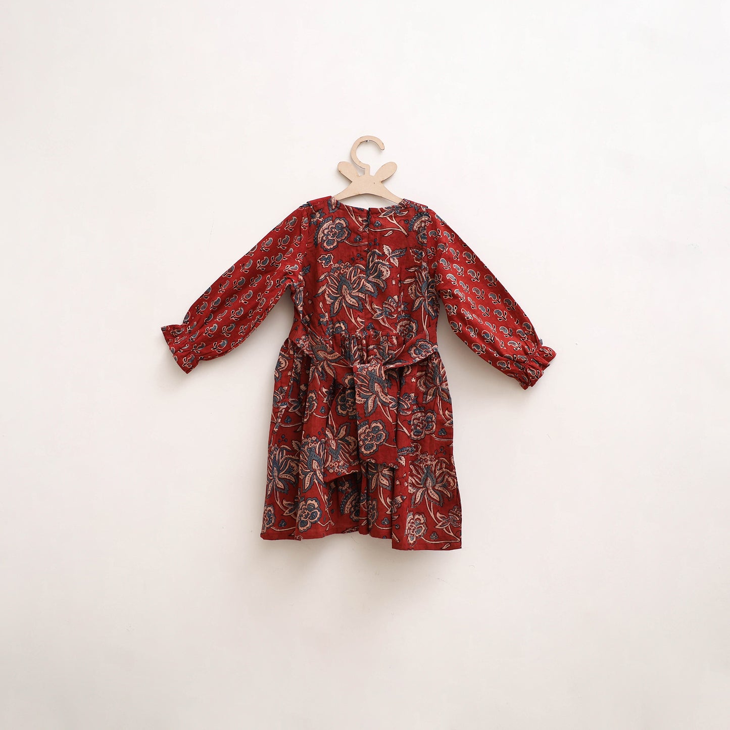 Pure Cotton Girls Frock Dress in Ajrakh Block Print (3-4 Years) 40
