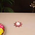Handpainted Mirror Work Tealight Candle Holder 01