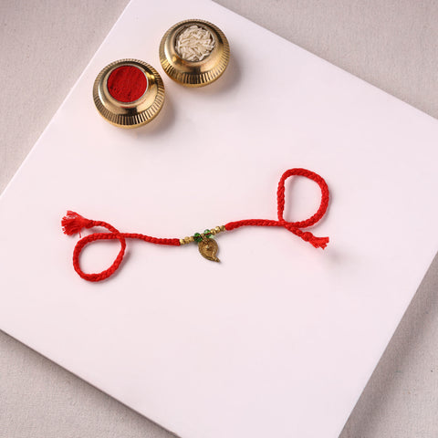 Tribal Dokra Craft Brass & Threadwork Rakhi 49