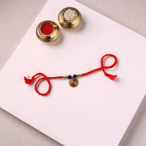 Tribal Odisha Dokra Brass & Threadwork Rakhi 14