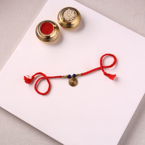 Tribal Dokra Craft Brass & Threadwork Rakhi 42