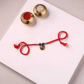 Tribal Dokra Craft Brass & Threadwork Rakhi 42
