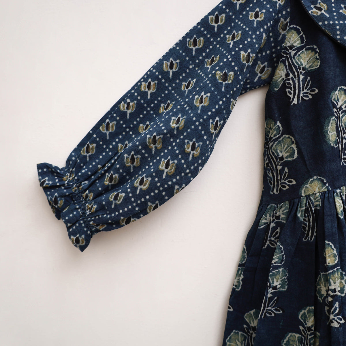 Pure Cotton Girls Frock Dress in Ajrakh Block Print (3-4 Years) 41