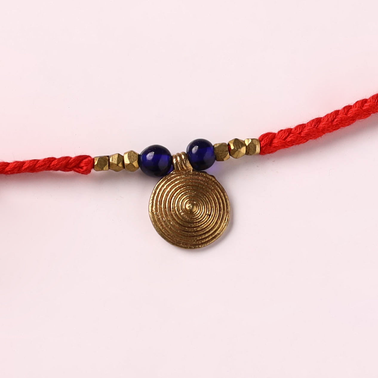 Tribal Dokra Craft Brass & Threadwork Rakhi 42