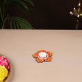 Handpainted Mirror Work Tealight Candle Holder 02