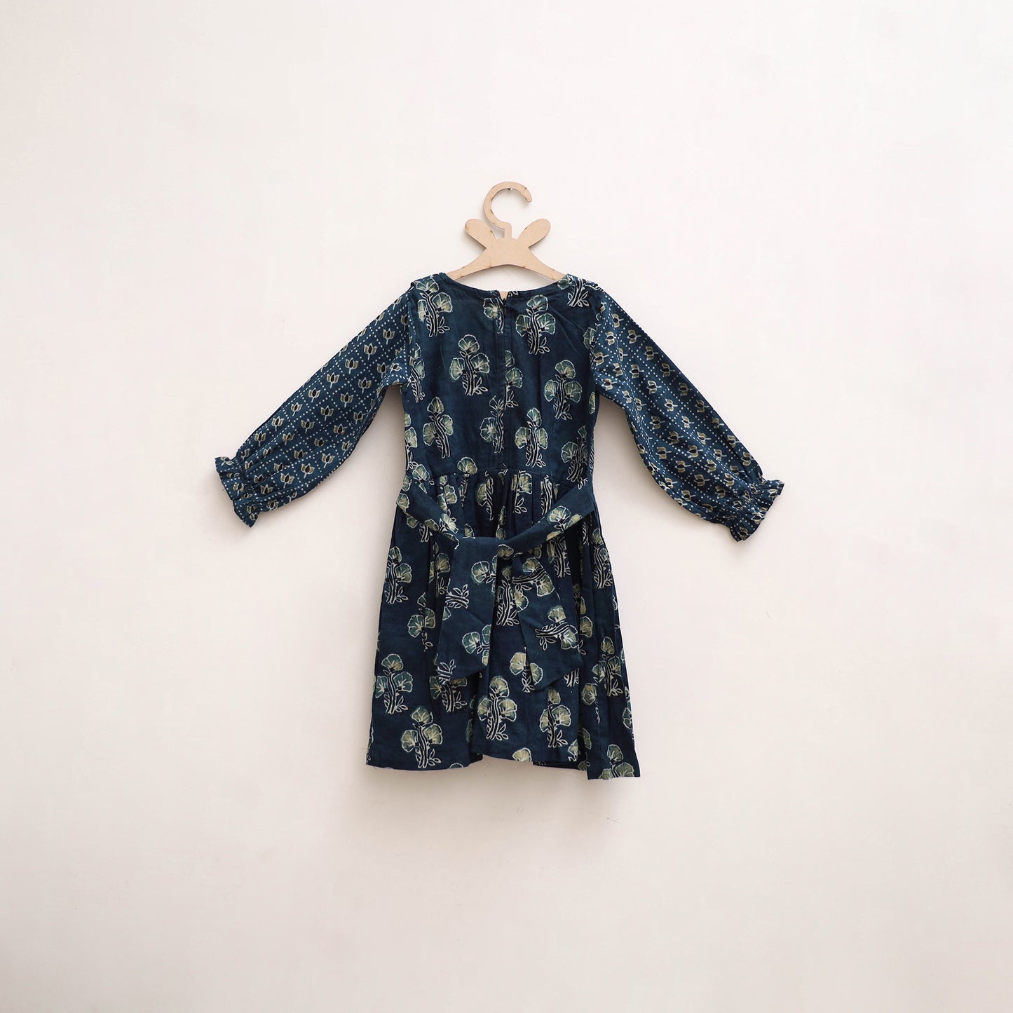 Pure Cotton Girls Frock Dress in Ajrakh Block Print (3-4 Years) 41