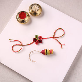 Flower - Handmade Paper Quilling Rakhi & Lumba Set 55