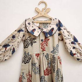 Pure Cotton Girls Frock Dress in Ajrakh Block Print (3-4 Years) 42