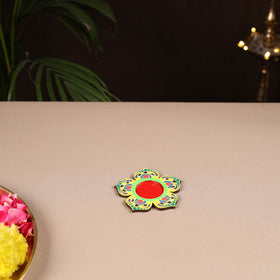 Handpainted Mirror Work Tealight Candle Holder 03
