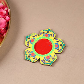 Handpainted Mirror Work Tealight Candle Holder 03