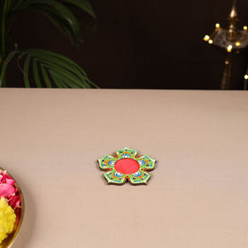 Handpainted Mirror Work Tealight Candle Holder 06