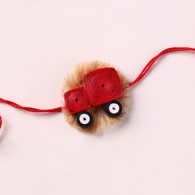 Car - Handmade Paper Quilling Kids Rakhi 25