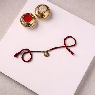 Tribal Dokra Craft Brass & Threadwork Rakhi 57