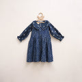 Pure Cotton Girls Frock Dress in Indigo Bagru Block Print (3-4 Years) 47