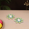 Handpainted Mirror Work Tealight Candle Holder (Set of 2) 10
