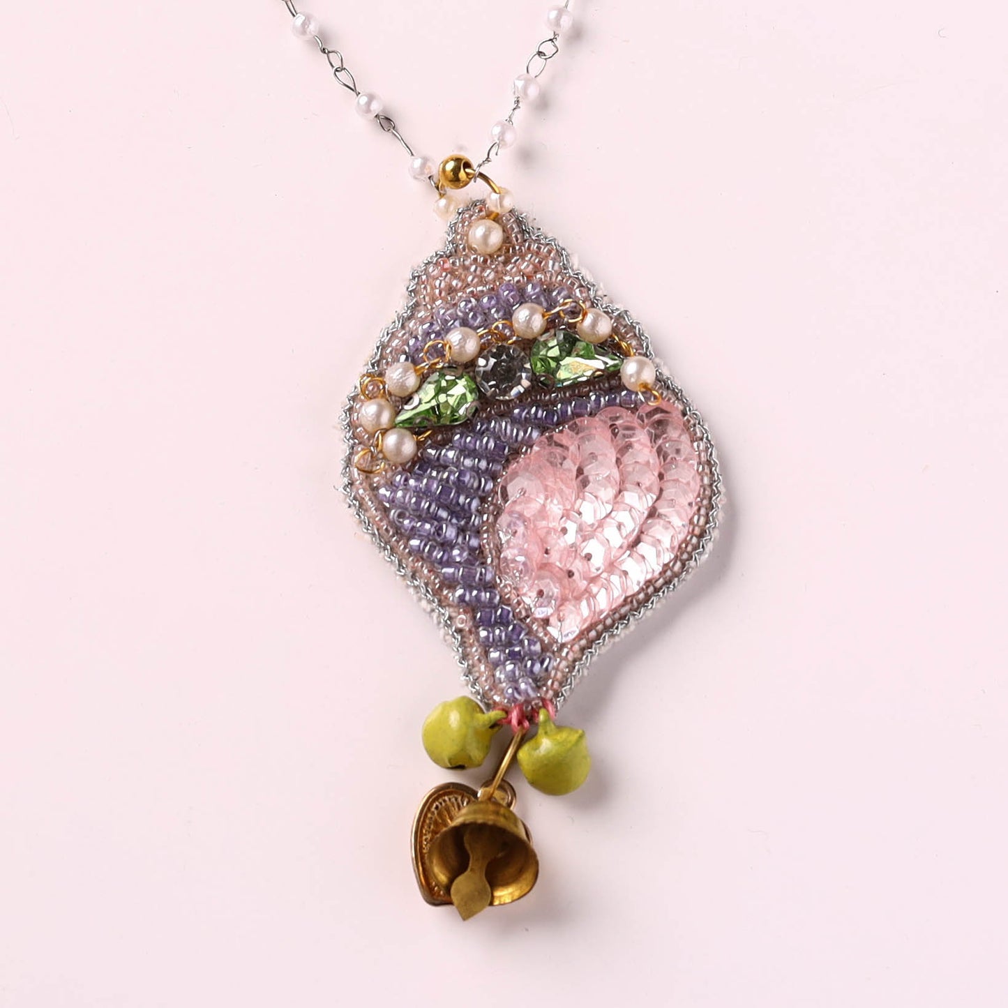 Shell - Handmade Beadwork Lumba Rakhi by Jugni 05