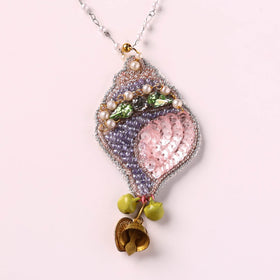 Shell - Handmade Beadwork Lumba Rakhi by Jugni 05
