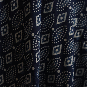 Blue - Bagru Indigo Hand Block Print Natural Dyed Cotton Fabric 06