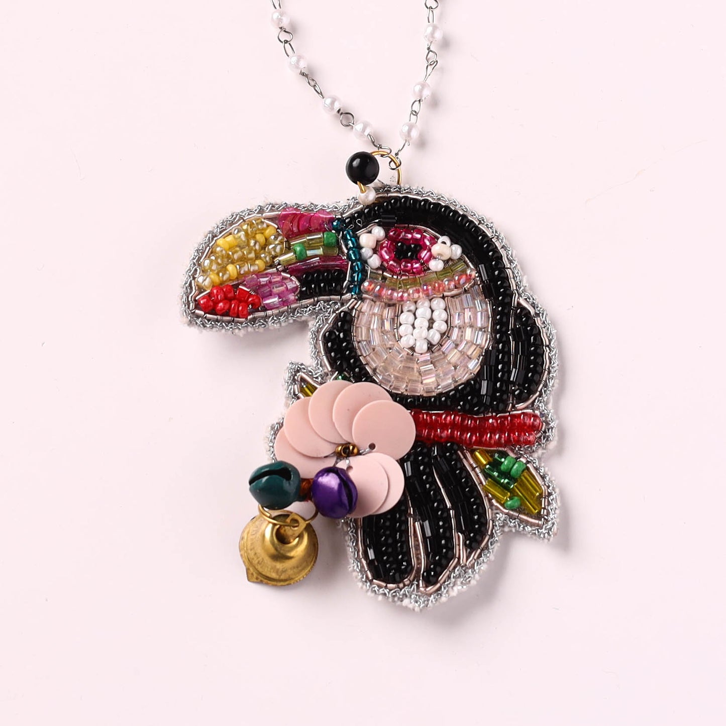 Black Bird - Handmade Beadwork Lumba Rakhi by Jugni 06