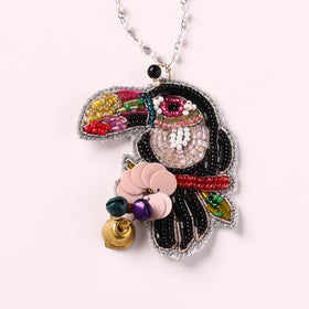Black Bird - Handmade Beadwork Lumba Rakhi by Jugni 06