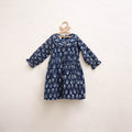 Pure Cotton Girls Frock Dress in Indigo Bagru Block Print (3-4 Years) 50