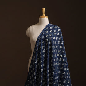 Blue - Bagru Indigo Hand Block Print Natural Dyed Cotton Fabric 08