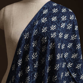 Blue - Bagru Indigo Hand Block Print Natural Dyed Cotton Fabric 08