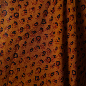 Brown - natural dyed cotton bagh fabric 16 - handcrafted