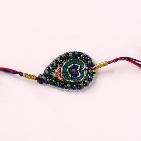 Peacock Feather - Handmade Beadwork Rakhi by Jugni 10