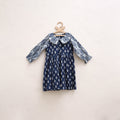 Pure Cotton Girls Frock Dress in Indigo Bagru Block Print (3-4 Years) 52