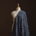 Blue - Bagru Indigo Hand Block Print Natural Dyed Cotton Fabric 11