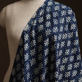 Blue - Bagru Indigo Hand Block Print Natural Dyed Cotton Fabric 11