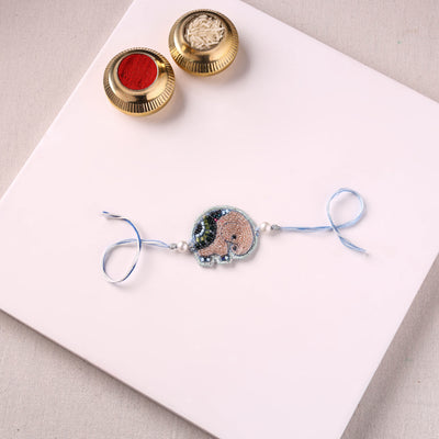Elephant - Handmade Beadwork Kids Rakhi by Jugni 14