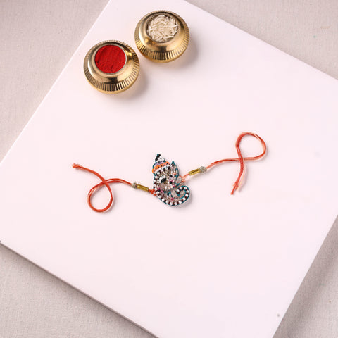 Ganesha Face - Handmade Beadwork Rakhi by Jugni 19