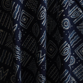 Blue - Bagru Indigo Hand Block Print Natural Dyed Cotton Fabric 15