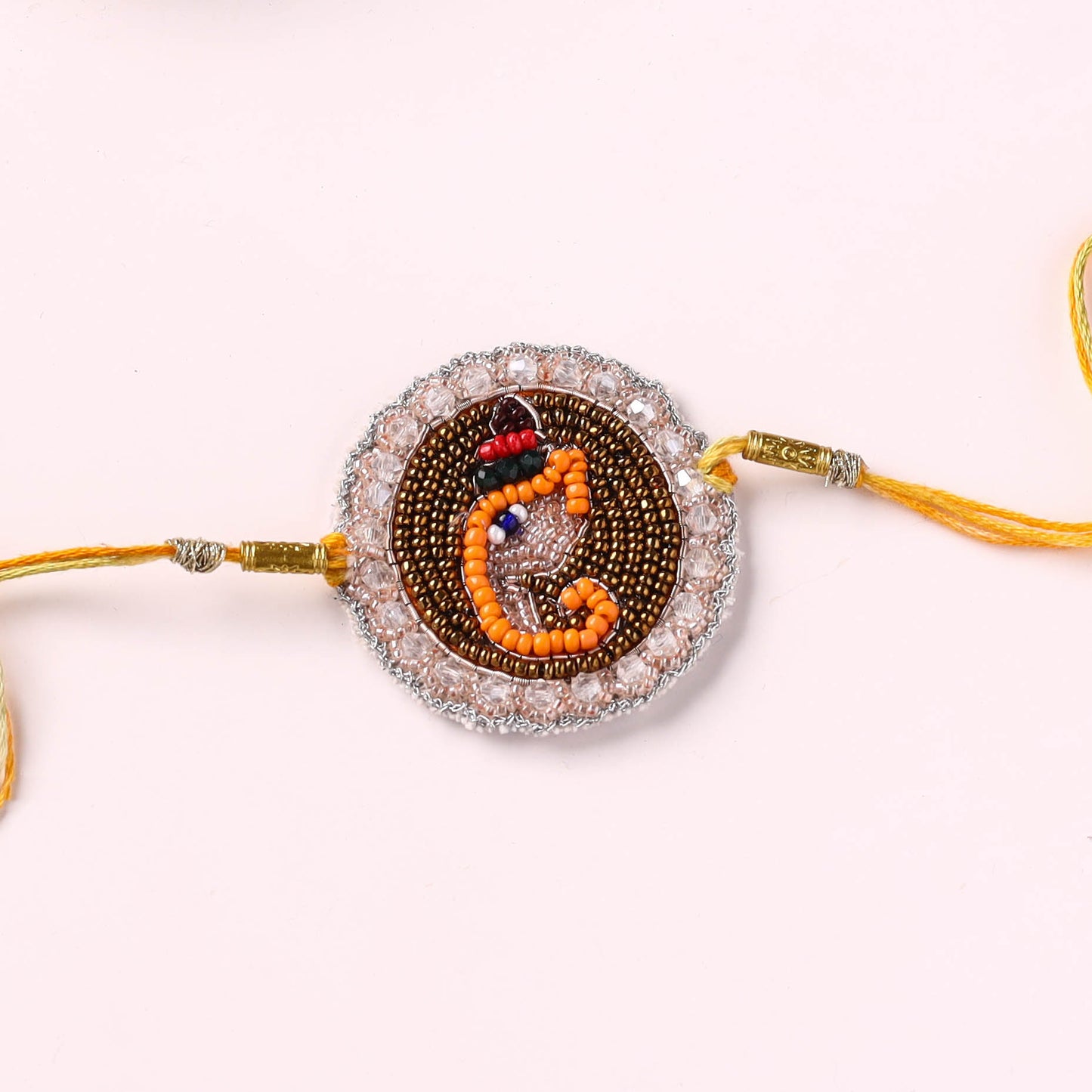 Round Ganesha - Handmade Beadwork Rakhi by Jugni 20