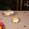 Handmade Shubh Utsav Soy Wax Scented Metal Urli Candle 06