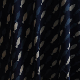 Blue - Bagru Indigo Hand Block Print Natural Dyed Cotton Fabric 17